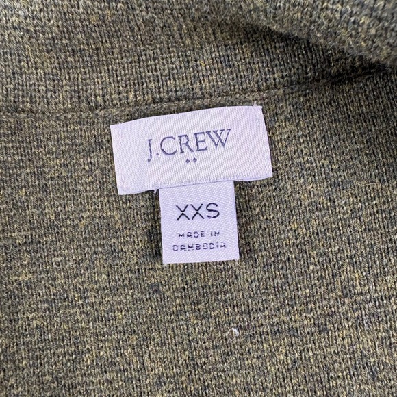 J.Crew Schoolboy Sweater Blazer XXS Olive Green Cotton Knit Academic - Picture 4 of 10